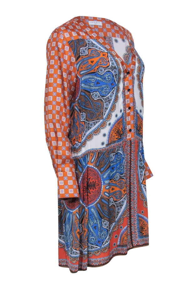 chinese dress ladies Nara Two-Tone Knit Maxi Dress Navy Blue