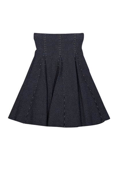 Sandro - Dark Grey "Luc A-Line" Skirt Sz 4 - Current Boutique