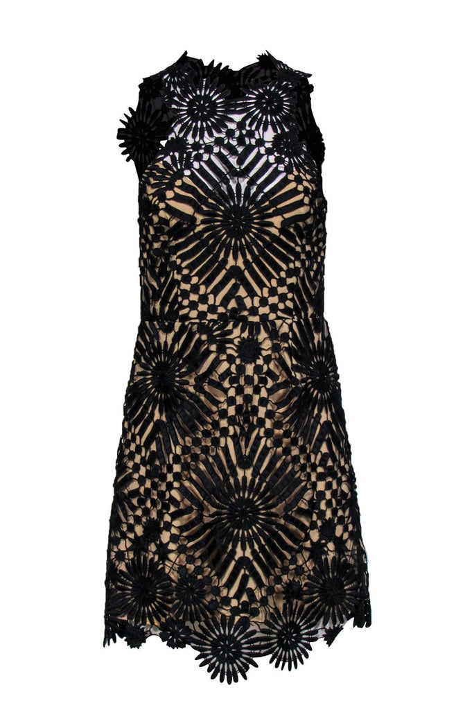 Saylor - Black Sleeveless Lace Illusion Dress Sz M Saylor - Black Sleeveless Lace Illusion Dress Sz M