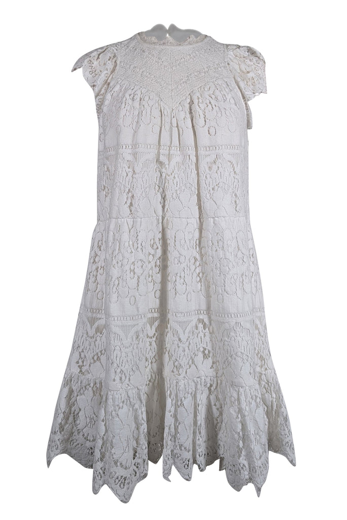 Saylor - Ivory Lace Cap Sleeve Dress Sz M Saylor - Ivory Lace Cap Sleeve Dress Sz M