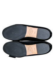 Current Boutique-Scarosso - Black Velvet Loafers w/ Bow Accent Sz 8.5