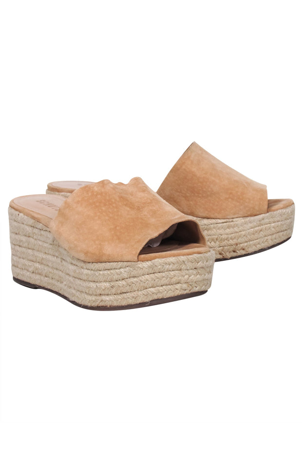 Current Boutique-Schutz - Tan "Thanlia" Platform Espadrilles Sz 8