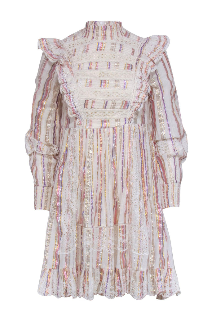 cream metallic dress Sea NY