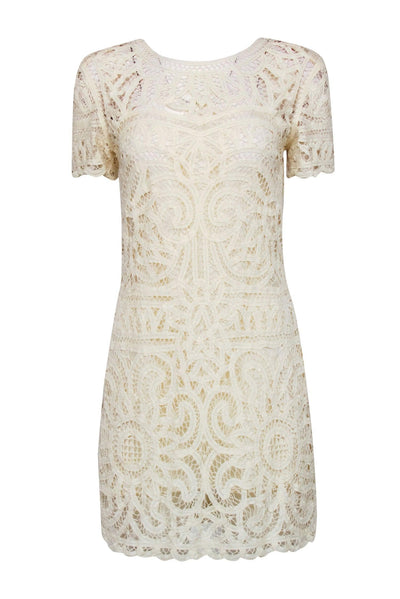 Sea NY - Cream Lace Short Sleeve Dress Sz 4 Sea NY - Cream Lace Short Sleeve Dress Sz 4