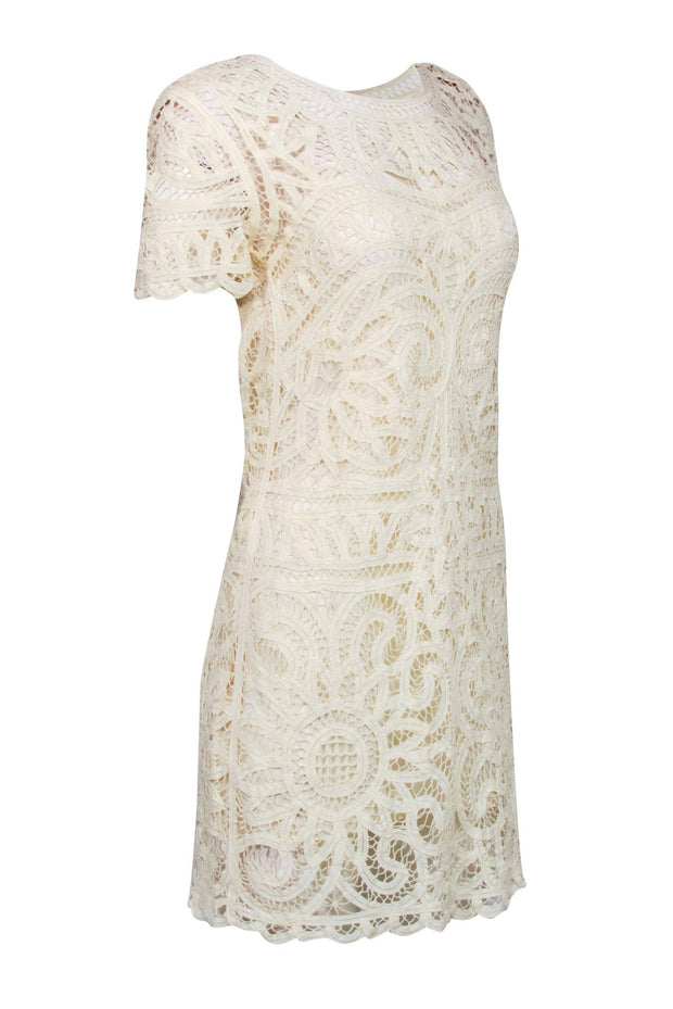 Sea NY - Cream Lace Short Sleeve Dress Sz 4 Sea NY - Cream Lace Short Sleeve Dress Sz 4