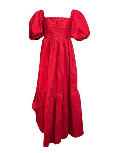 self portrait red off shoulder dress Self-Portrait Off Shoulder Midi Dress