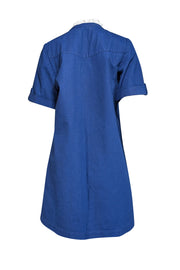 Sezane - Blue Denim "Alwena" Dress Sz 10 - Current Boutique