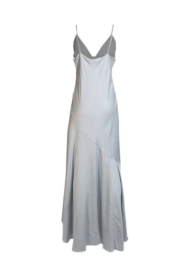 shona joy grey dress Shona Joy - La Lune High Neck Cowl Maxi Dress - Graphite
