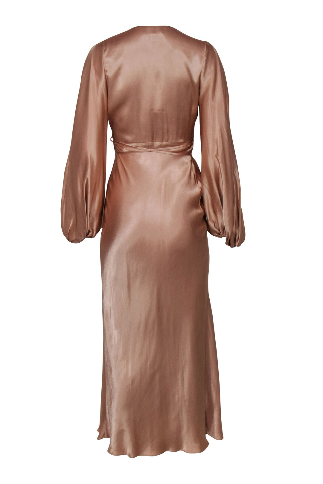 Shona Joy Pink Puff Sleeve Wrap Maxi Dress Sz 2 Shona Joy Pink Puff Sleeve Wrap Maxi Dress Sz 2