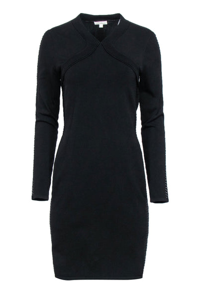 Current Boutique-Shoshana - Black Knit Dress w/ Chain Detail Sz L