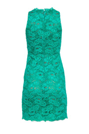 Shoshanna - Green Lace Surplice Mini Dress Sz 0 Shoshanna - Green Lace Surplice Mini Dress Sz 0