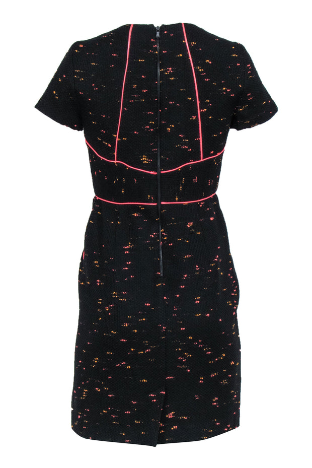 Shoshanna - Black & Neon Tweed Short Sleeve Dress Sz 4 Shoshanna - Black & Neon Tweed Short Sleeve Dress Sz 4