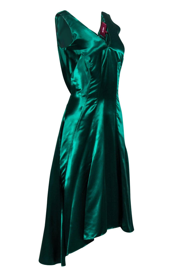 Sies Marjan - Emerald Green Satin Sleeveless Midi Dress Sz 4 Sies Marjan - Emerald Green Satin Sleeveless Midi Dress Sz 4