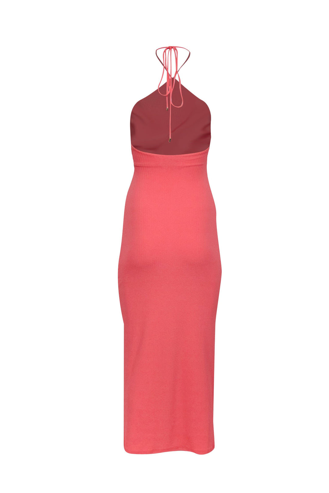 open lace back dress Significant Other Womens Hallie Twist Front Long Halter Dress Pink 2
