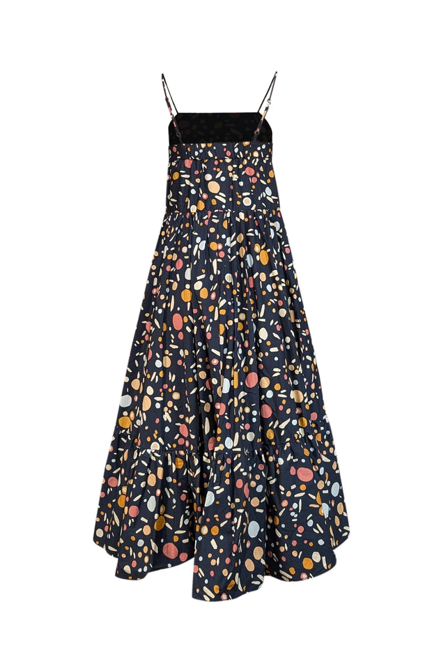 simon miller dresses Color:Blush Garden feature_Celebrity Dresses 71 5.15.15* MODEL IS Matching Brown Pants &