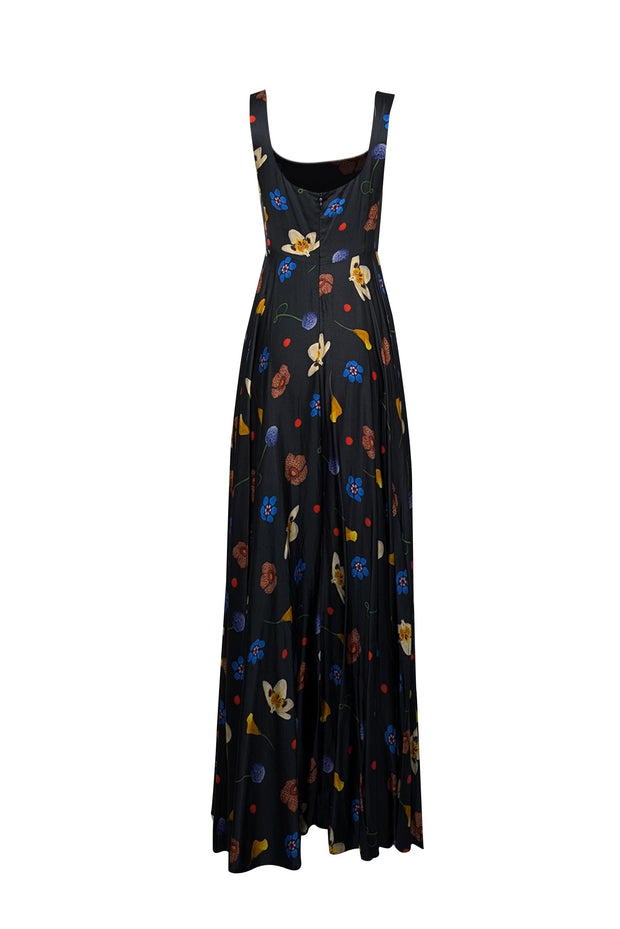 Solace London Women's Naie Floral Satin Gown - Space Floral - Size 6 Solace London Women's Naie Floral Satin Gown - Space Floral - Size 6