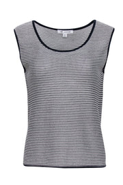 Current Boutique-St. John - Navy & White Striped Knit Tank Top Sz L