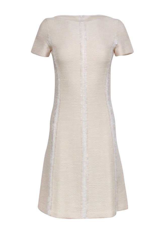 St. John - Cream Textured Knit A-Line Dress Sz 2 St. John - Cream Textured Knit A-Line Dress Sz 2