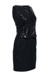 Current Boutique-St. John - Black Sequin & Lace Sleeveless Dress Sz 4