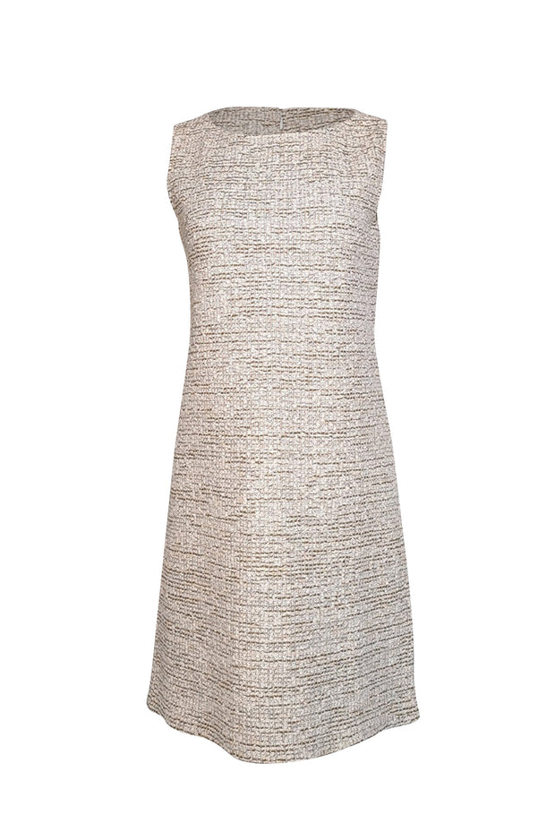 St. John - White, Green, & Peach Textured Knit Dress Sz 8 St. John - White, Green, & Peach Textured Knit Dress Sz 8