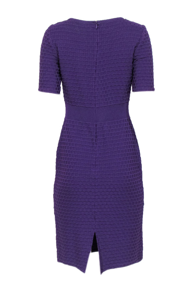 St. John - Purple Textured Knit Sheath Dress Sz 4 St. John - Purple Textured Knit Sheath Dress Sz 4