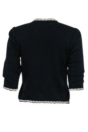 Current Boutique-St. John Collection - Black Knit Crop Jacket Sz 0