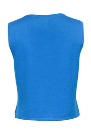 Current Boutique-St. John - Blue Sleeveless Knit Top Sz P