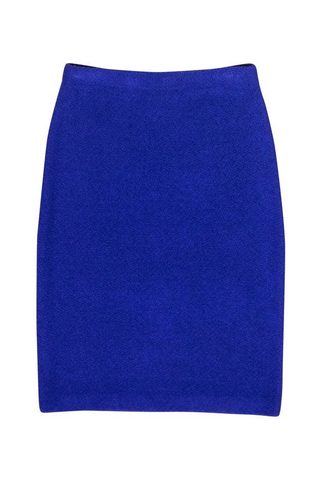 Current Boutique-St. John - Indigo Knit Wool Blend Skirt Sz P