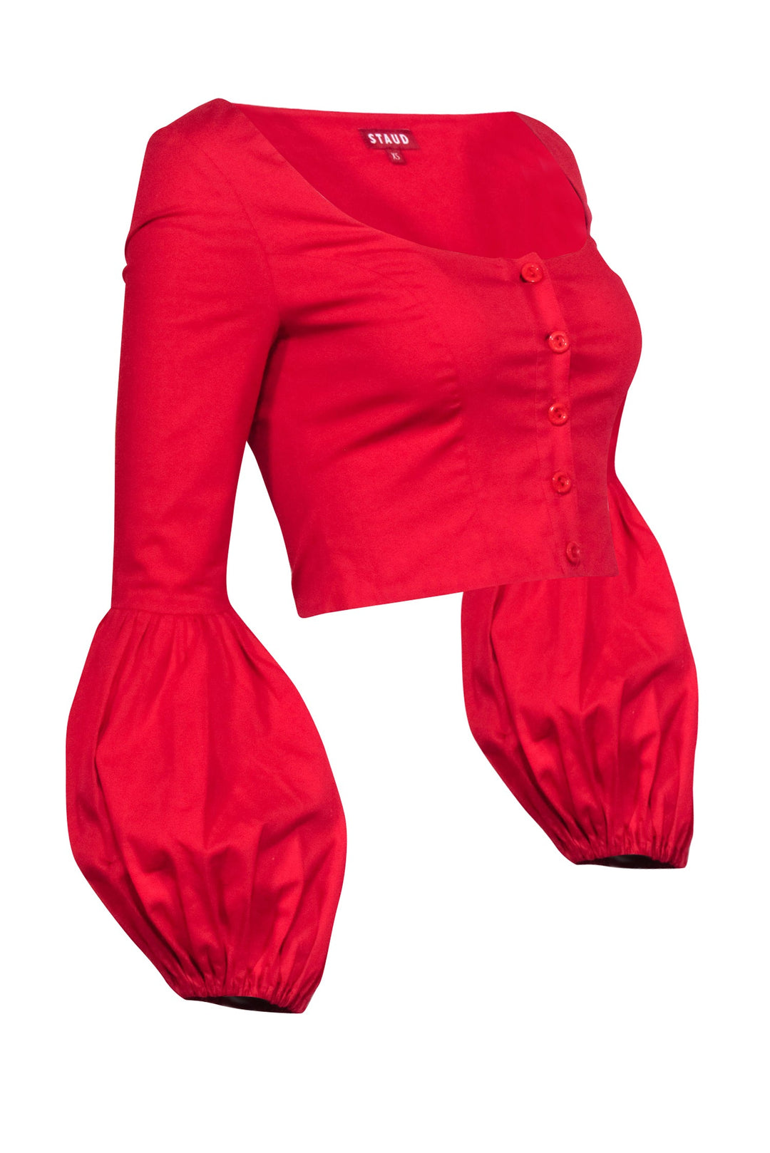 Staud - Red Poplin Long Sleeve Staud - Red Poplin Long Sleeve