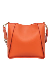 Current Boutique-Stella McCartney - Orange Mini Embossed Grainy Mat Faux Leather Crossbody Bag