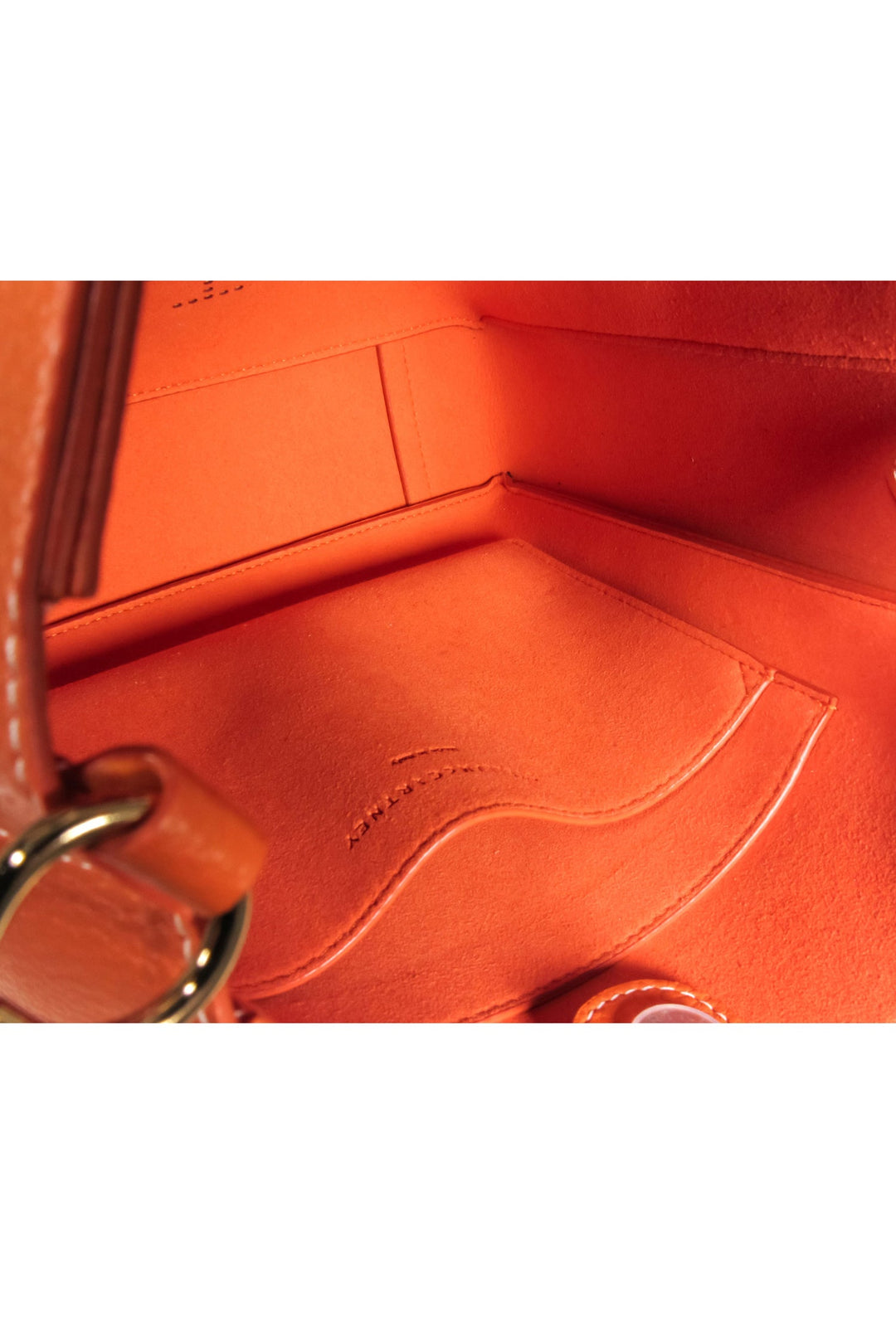 Stella McCartney - Orange Mini Embossed Grainy Mat Faux Leather Crossb