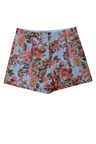 Current Boutique-Stella McCartney - Ivory w/ Multi Color Metallic Floral Print Short Sz 4