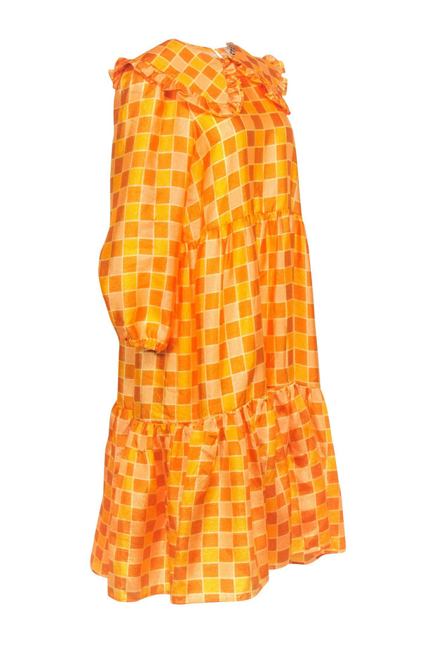 yellow long sleeve shift dress Cute Shift Dress - Pleated Shift Dress - Yellow Polka Dot Dress