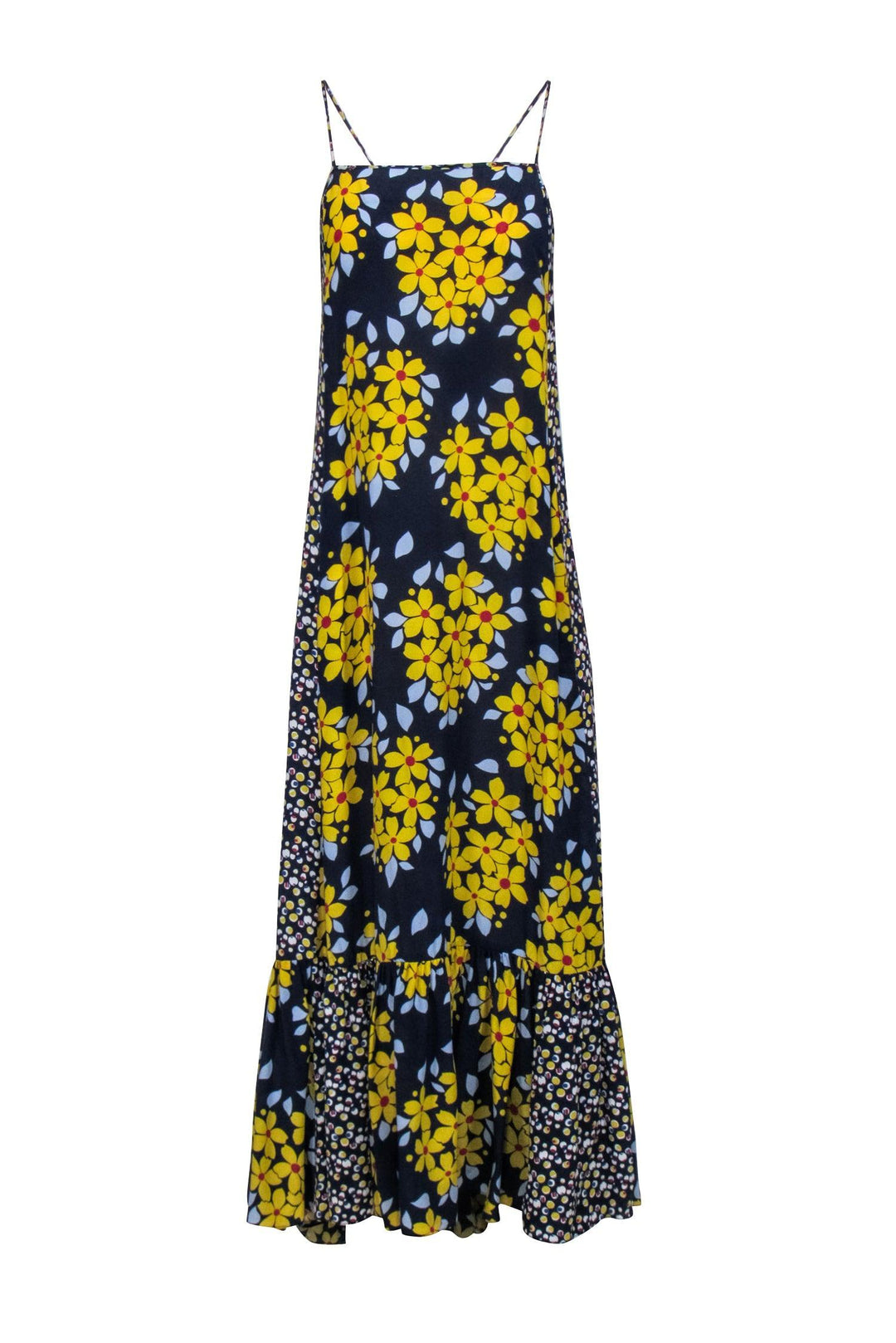 akira black and white dress Tinata Maxi Dress in Buttercup Black and Yellow main image 1