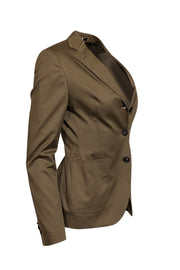 Current Boutique-Tagliatore - Green w/ Stitching Detail Blazer Sz 4