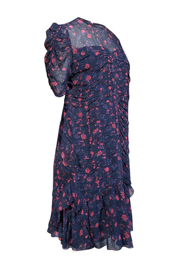 tanya taylor pink floral dress TANYA TAYLOR Floral Wrap Dress