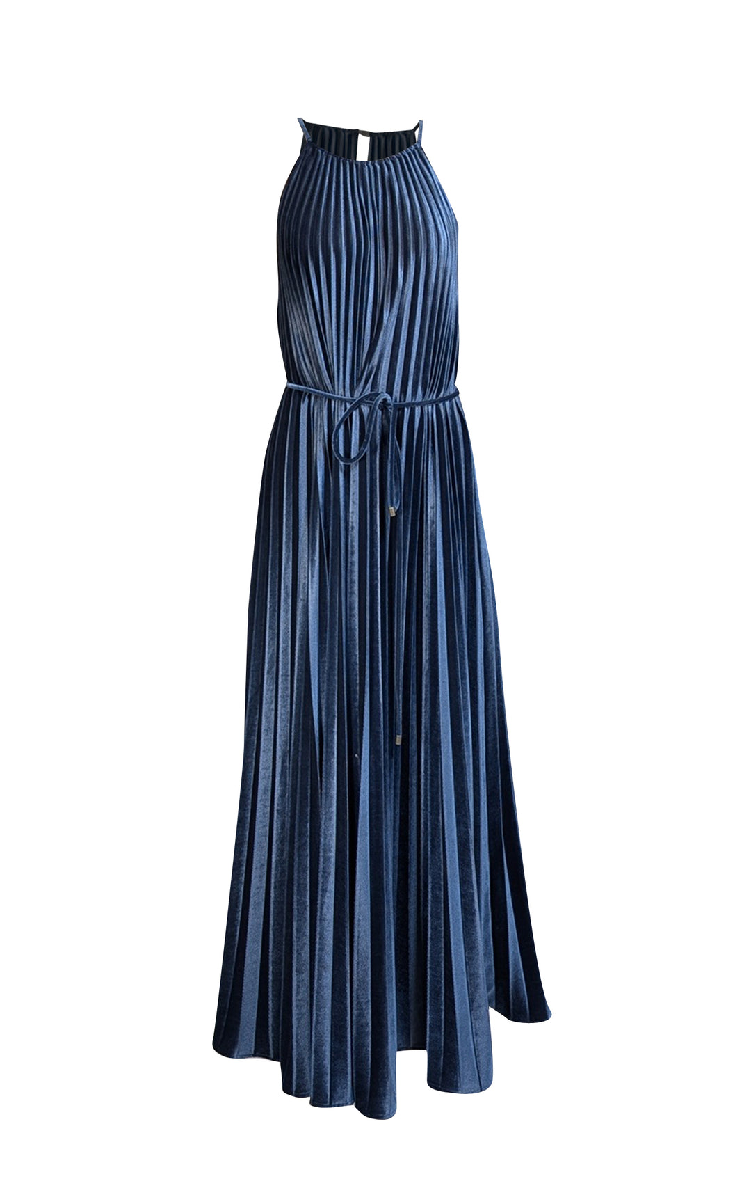 Ted Baker Women's Pleated Halterneck Midi Dress in Blue, Kassiah