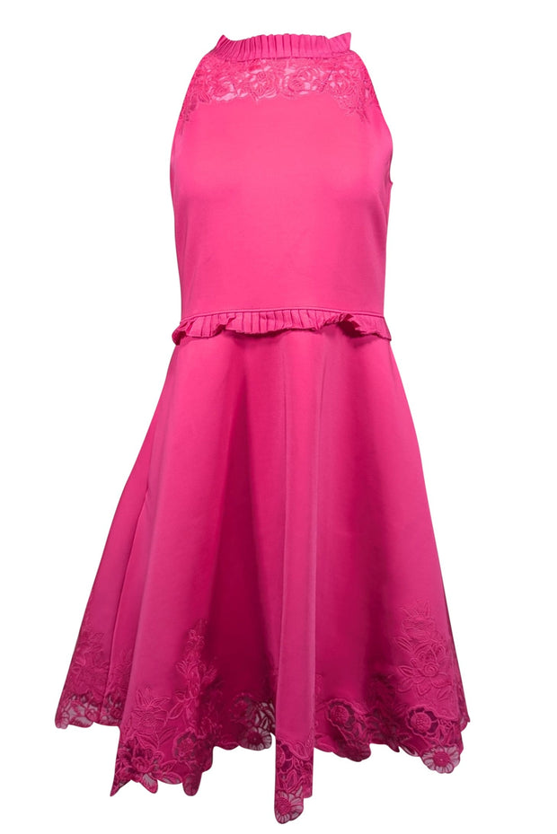 ted baker hot pink dress ted-baker-saline-dramatic-cold-shoulder-hot-pink-dress