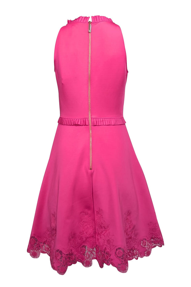 ted baker hot pink dress ted-baker-saline-dramatic-cold-shoulder-hot-pink-dress