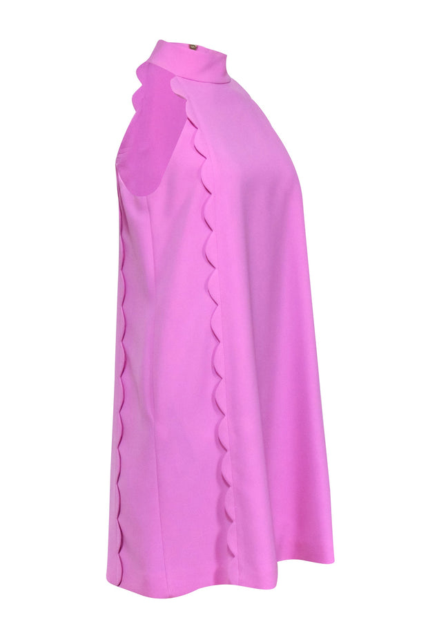 Ted Baker - Light Pink High Neck Tunic Dress w/ Scalloped Trim Sz 6 Ted Baker - Light Pink High Neck Tunic Dress w/ Scalloped Trim Sz 6