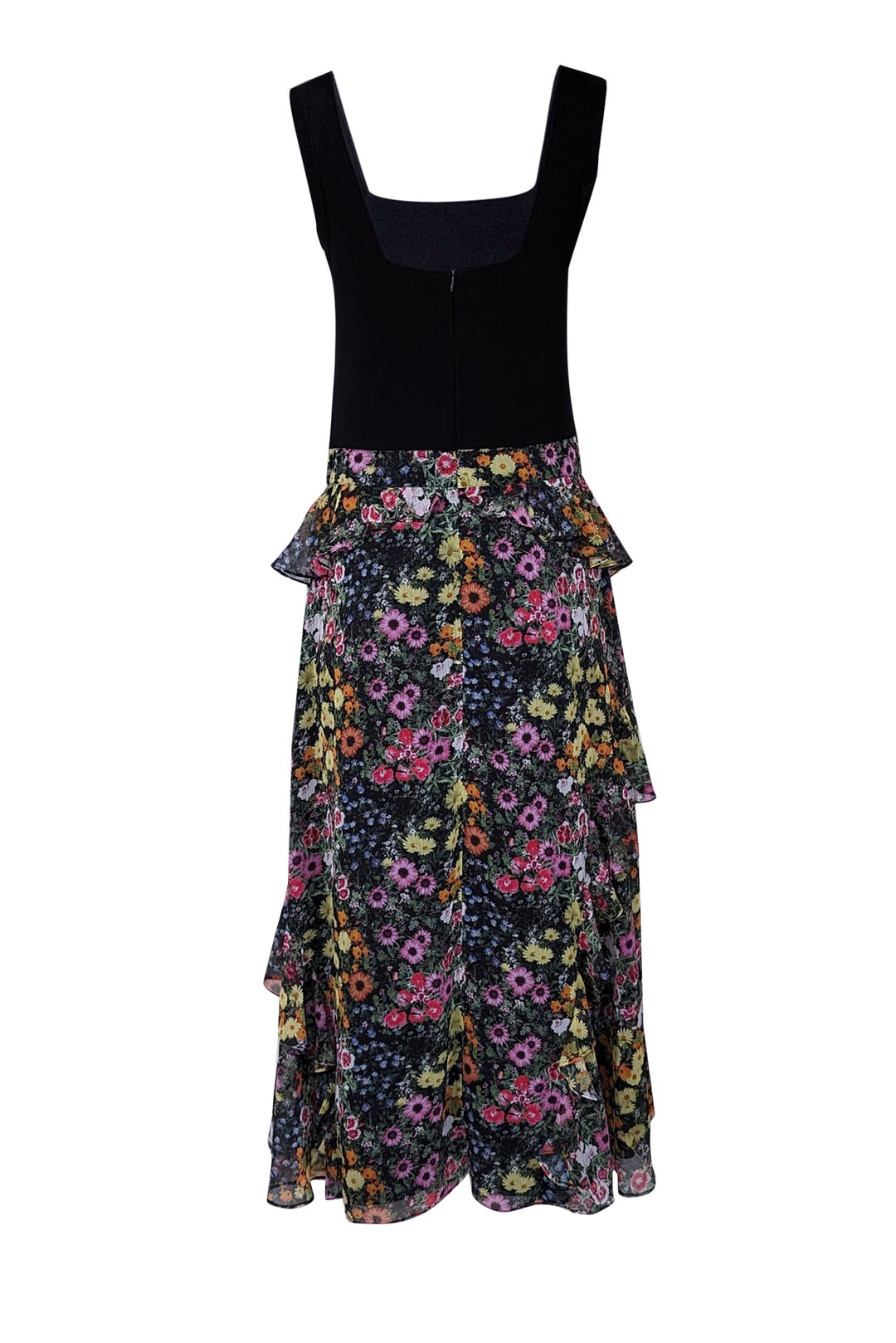 ted baker black floral dress Ted Baker Black Sheath Dress Vintage Green Floral Modest Overhung Top Tunic Work Career Core to Party Tulips Ted Size 3 = USA Size 8 NWT