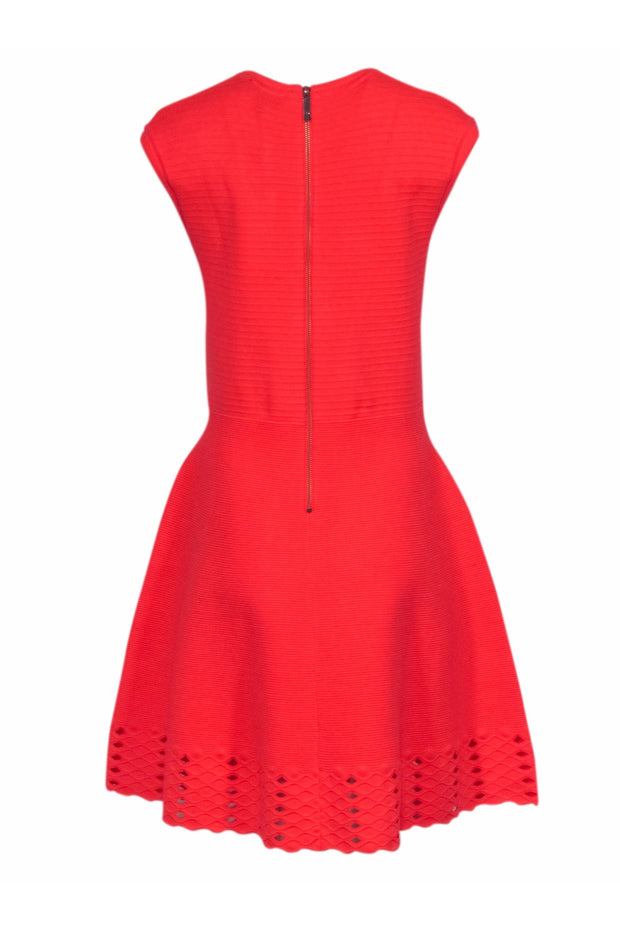 Ted Baker - Neon Coral Knit Dress Sz 10 Ted Baker - Neon Coral Knit Dress Sz 10