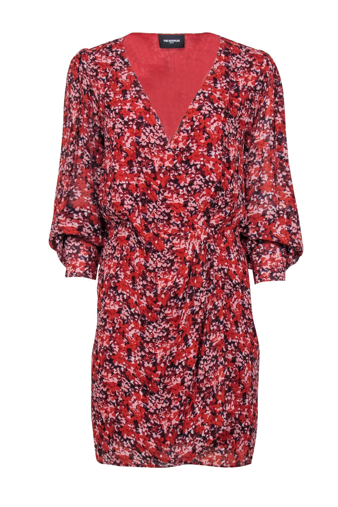 kooples red floral dress Red floral print maxi dress Women