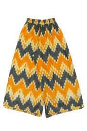 Current Boutique-The Odells - Mustard Yellow & Grey Print Cotton Pants Sz XS