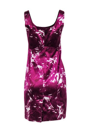 Current Boutique-Theory - Purple & White Swirl Print Sleeveless Cocktail Dress Sz 4