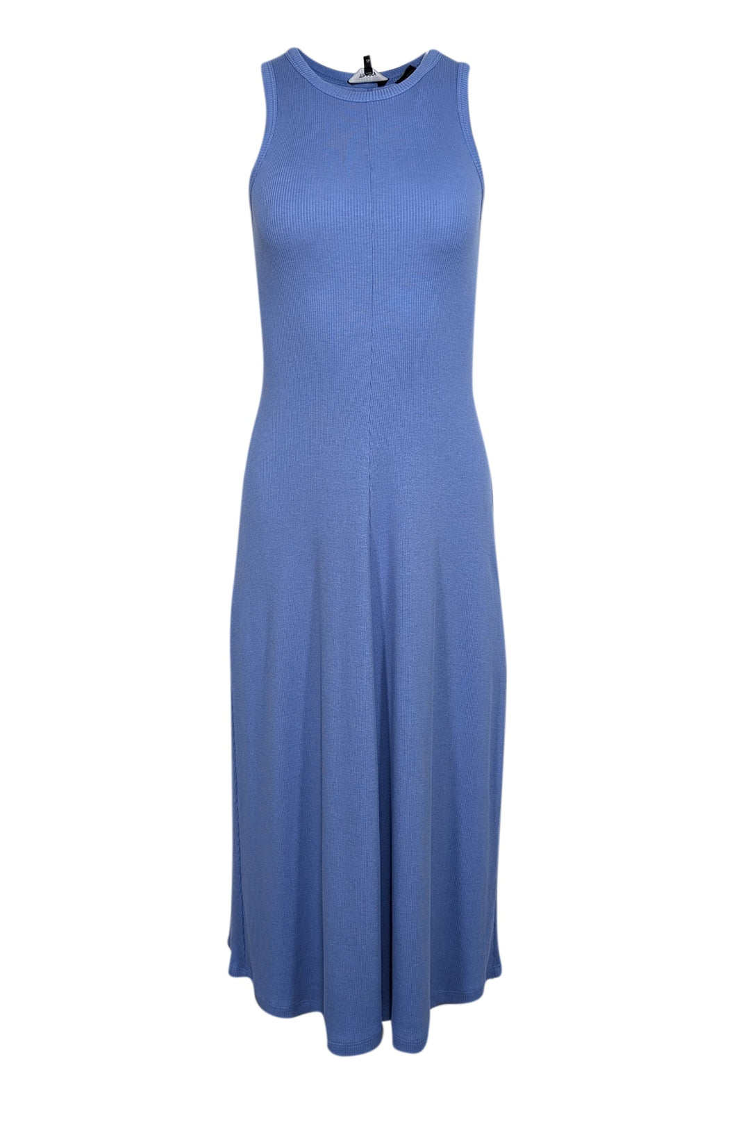 Theory - Blue Ribbed Knit Fit & Flare Midi Dress Sz P Theory - Blue Ribbed Knit Fit & Flare Midi Dress Sz P