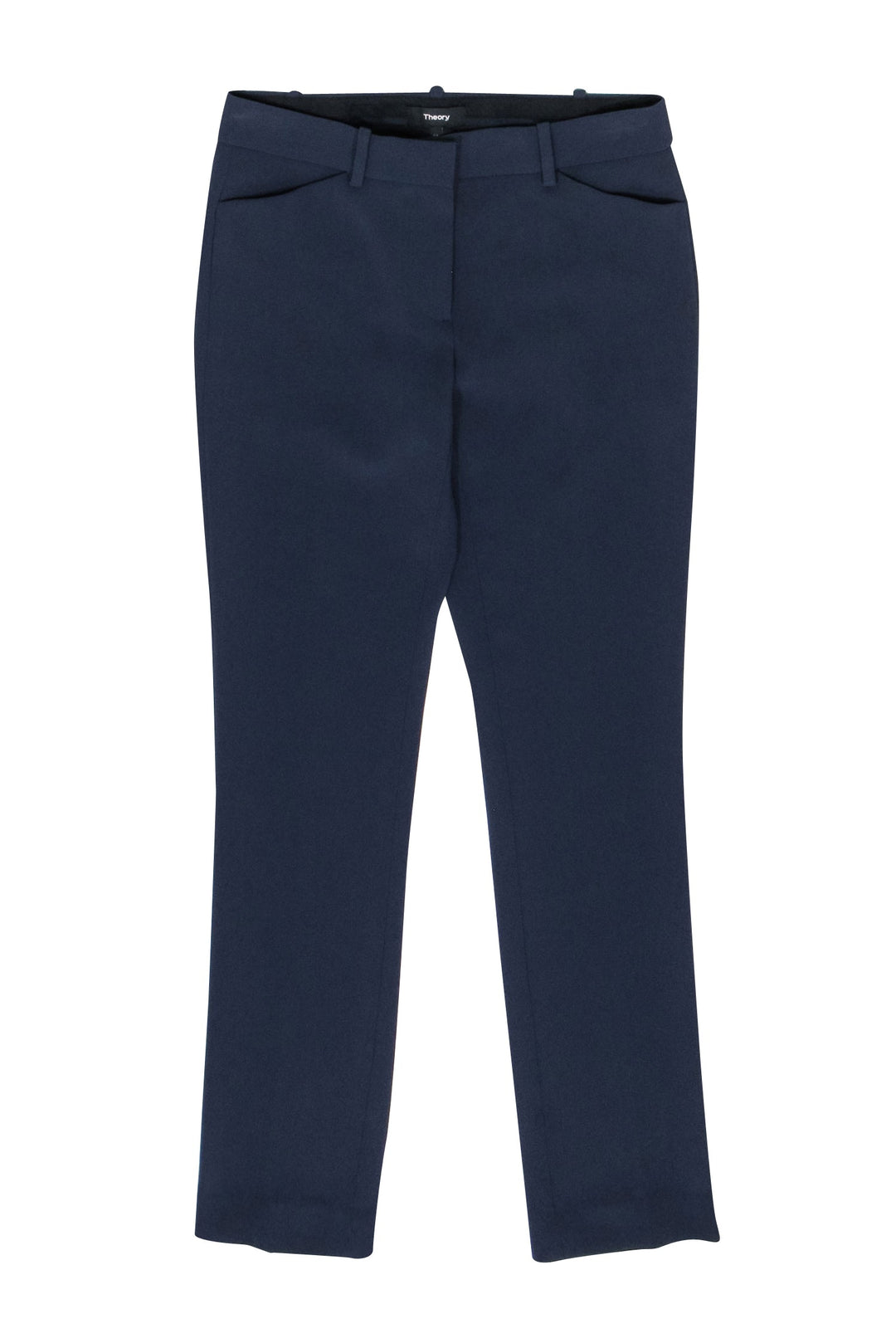 navy blue dress pants skinny Theory