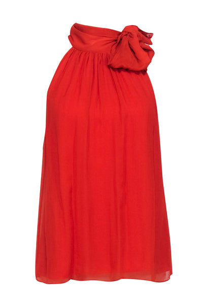 Current Boutique-Theory - Dark Orange Silk Sleeveless Top Sz M