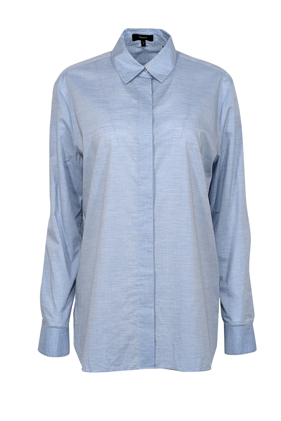 Theory Patch Pocket Collar Shirt, Blue, S