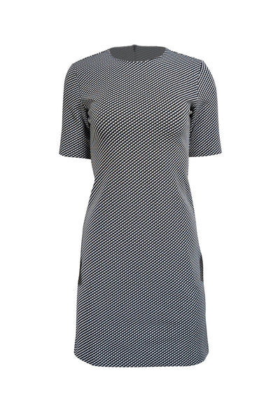 Theory - Black & White Grid Print Knit Dress Sz 4 Theory - Black & White Grid Print Knit Dress Sz 4